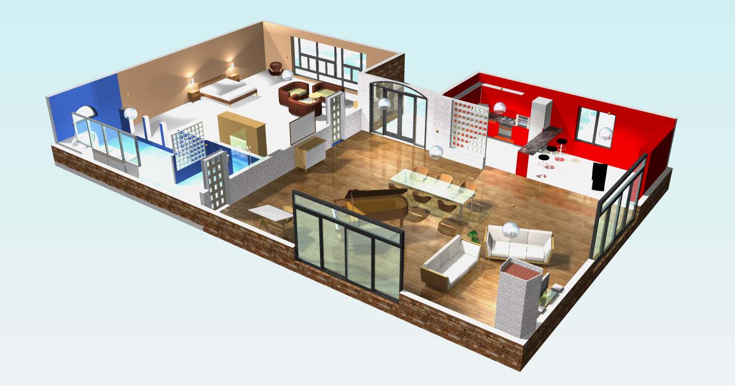 plan maison neuve 3d